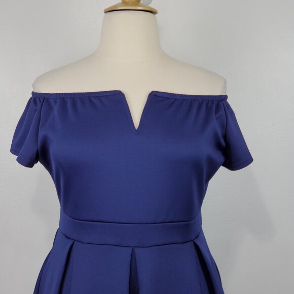 Lalagen Special Occasion Off-Shoulder 1950's Style Pleated Dress NEW NWT Size XL - Picture 2 of 13